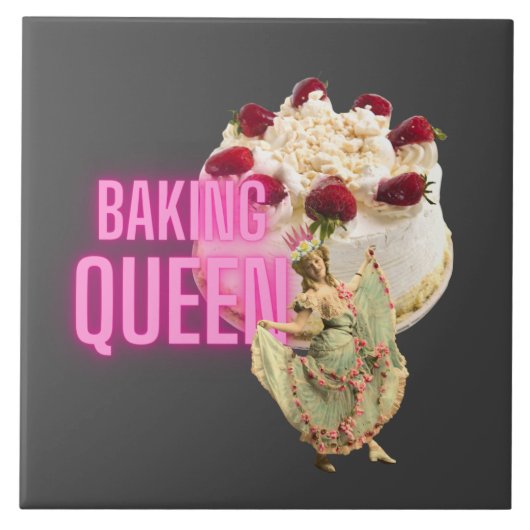ヴィンテージケーキベーキング女王 タイル (正面)