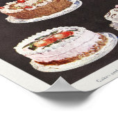 ヴィンテージケーキポスターデザイン ポスター (角)