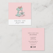 ヴィンテージケーキミキサーのベーカリーありがとう スクエア名刺 (正面/裏面)