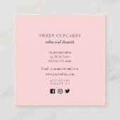 ヴィンテージケーキミキサーのベーカリーありがとう スクエア名刺 (裏面)