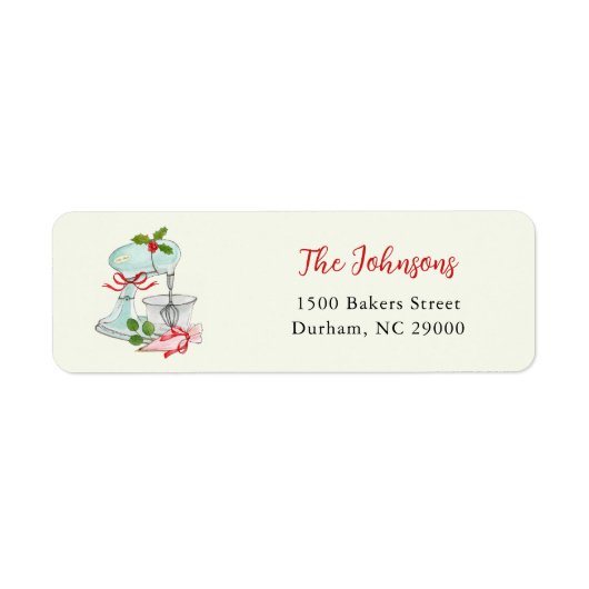 ヴィンテージケーキミキサーホリデーベーカーズ ラベル (正面)