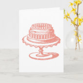 ヴィンテージケーキ,ドイツ語誕生日 カード (黄色い花)