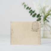 ヴィンテージケージのスクリプト ポストカード (スタンド正面)