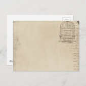 ヴィンテージケージのスクリプト ポストカード (正面/裏面)