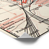 ヴィンテージケーニグスベルグドイツの地図（1905年） ポスター (角)