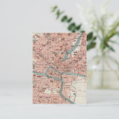 ヴィンテージケーニグスベルグドイツの地図(1905年) ポストカード (スタンド正面)