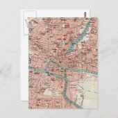 ヴィンテージケーニグスベルグドイツの地図(1905年) ポストカード (正面/裏面)