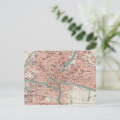 ヴィンテージケーニグスベルグドイツの地図(1905年) ポストカード (スタンド正面)