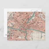 ヴィンテージケーニグスベルグドイツの地図(1905年) ポストカード (正面/裏面)