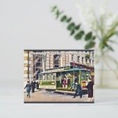 ヴィンテージケーブルカーターンテーブルサンフランシスコ, CA ポストカード (スタンド正面)