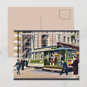ヴィンテージケーブルカーターンテーブルサンフランシスコ, CA ポストカード (正面/裏面)