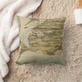 ヴィンテージケープコッドとNYCスチームボートルートマップ クッション (ブランケット)