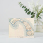 ヴィンテージケープコッドの地図 ポストカード (スタンド正面)