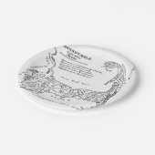 ヴィンテージケープコッドの地図(1890) ペーパープレート (アングル)