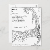 ヴィンテージケープコッドの地図(1890) ポストカード (正面/裏面)