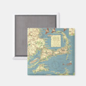 ヴィンテージケープコッドの地図(1940) マグネット (正面/裏面)