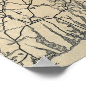 ヴィンテージケープコッドサイクリストの地図(1893) ポスター (角)