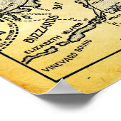 ヴィンテージケープコッド旅行広告とマッププリント ポスター (角)