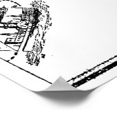 ヴィンテージケープコッド旧植民地の鉄道地図(1875) ポスター (角)