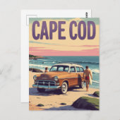 ヴィンテージケープコッドMA旅行サーフィン ポストカード (正面/裏面)