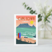 ヴィンテージケープタウンサウスアフリカテーブルマウンテンビュー ポストカード (スタンド正面)