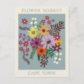 ヴィンテージケープタウン南アフリカ花市場 ポストカード (正面)