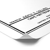 ヴィンテージケープハッタラスライトハウスブループリント2 ポスター (角)