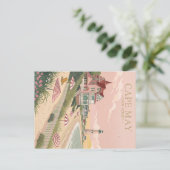 ヴィンテージケープメイニュージャージービーチ ポストカード (スタンド正面)