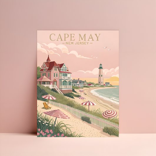ヴィンテージケープメイニュージャージービーチ ポストカード