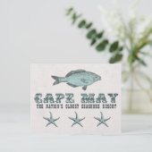 ヴィンテージケープメイNJ最古シーショアリゾートビーチ ポストカード (スタンド正面)