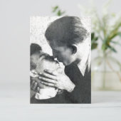 ヴィンテージゲイカップル情熱キス サンキューカード (スタンド正面)