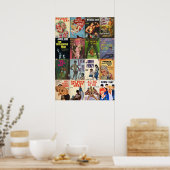 ヴィンテージゲイパルプフィクションコラージバージョン3 ポスター (キッチン)