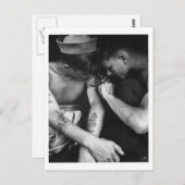 ヴィンテージゲイ興味タトゥーを持つ水夫のハンク ポストカード (正面/裏面)