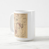 ヴィンテージゲチスバーグとその周辺の地図,1863年7月 コーヒーマグカップ (正面左)
