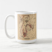 ヴィンテージゲチスバーグとその周辺の地図,1863年7月 コーヒーマグカップ (左)