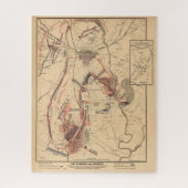 ヴィンテージゲチスバーグとその周辺の地図，1863年7月 ジグソーパズル (縦)