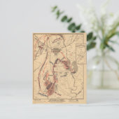 ヴィンテージゲチスバーグとその周辺の地図，1863年7月 ポストカード (スタンド正面)