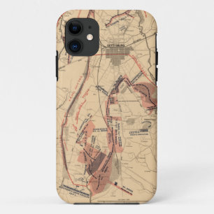 ヴィンテージゲチスバーグとその周辺の地図,1863年7月 iPhone 11 ケース