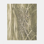 ヴィンテージゲチスバーグPAの絵図(1888) フリースブランケット (正面)