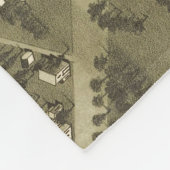 ヴィンテージゲチスバーグPAの絵図(1888) フリースブランケット (角)