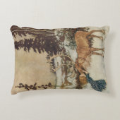 ヴィンテージゲルダとトナカイby Edmund Dulac アクセントクッション (正面)