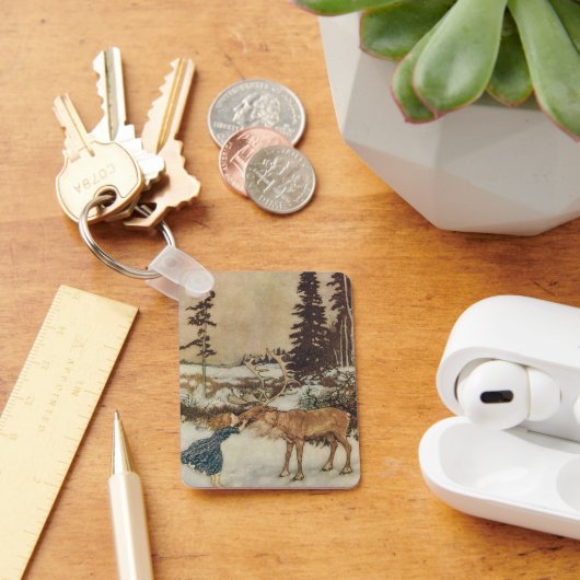 ヴィンテージゲルダとトナカイby Edmund Dulac キーホルダー (デスク)