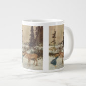 ヴィンテージゲルダとトナカイby Edmund Dulac ジャンボコーヒーマグカップ (正面右)