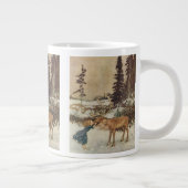 ヴィンテージゲルダとトナカイby Edmund Dulac ジャンボコーヒーマグカップ (右)