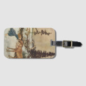 ヴィンテージゲルダとトナカイby Edmund Dulac ラゲッジタグ (正面横)