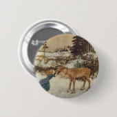 ヴィンテージゲルダとトナカイby Edmund Dulac 缶バッジ (正面&裏面)