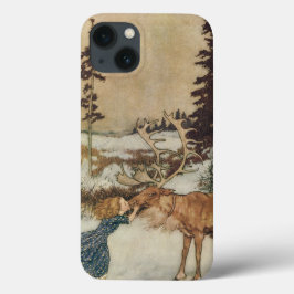 ヴィンテージゲルダとトナカイby Edmund Dulac iPhone 13ケース