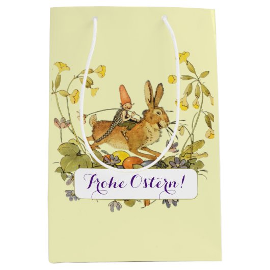 ヴィンテージゲルナンハッピーイースター ミディアムペーパーバッグ (正面)