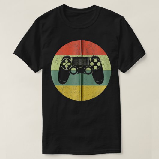 ヴィンテージゲーマーコントローラサンセットZip Tシャツ (デザイン正面)