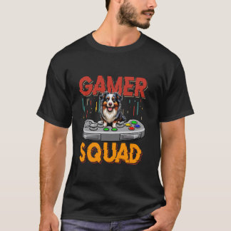 ヴィンテージゲーム分隊かわいいオーストラリアの羊飼いゲームC Tシャツ